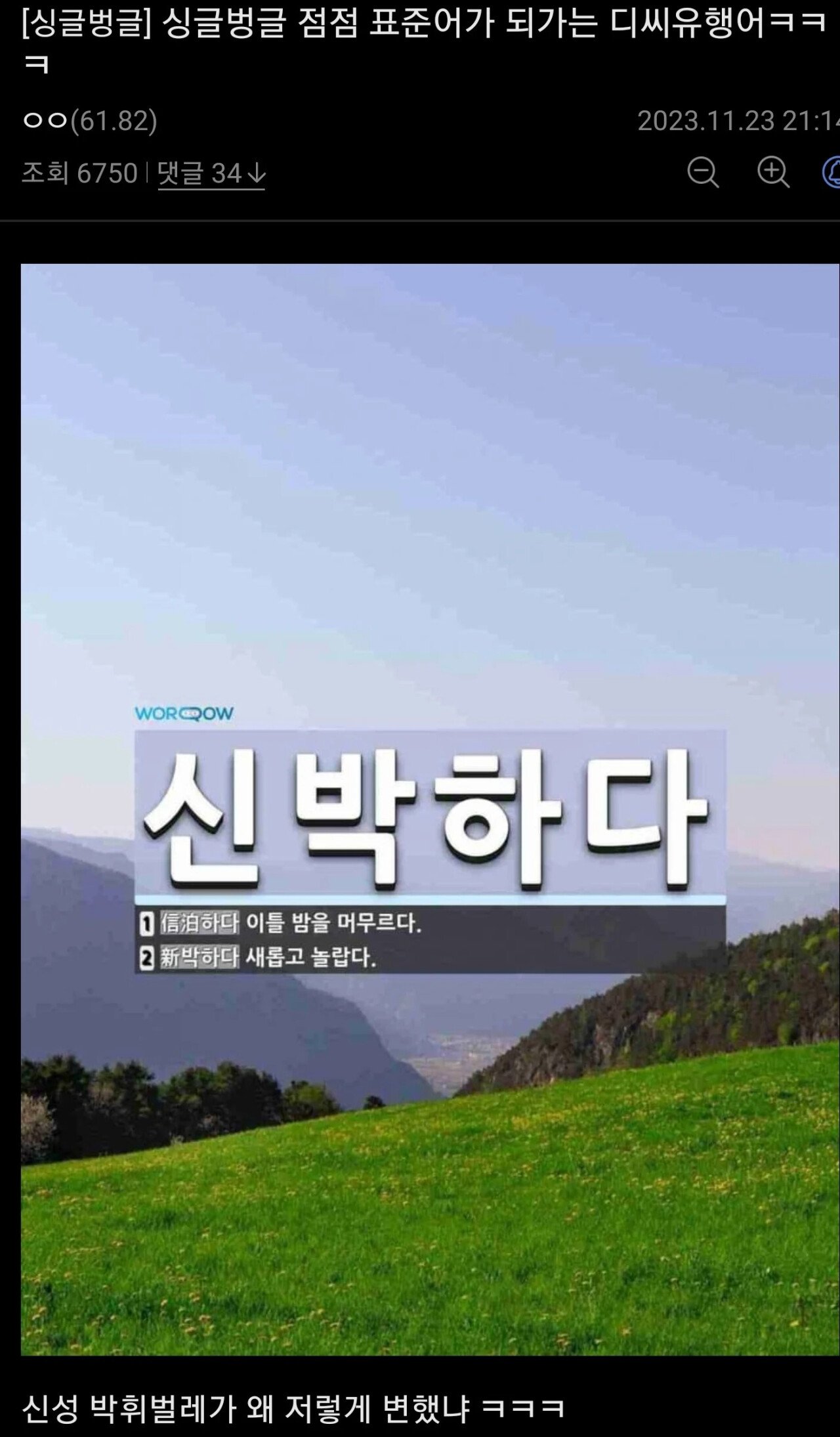 점점 표준어가 되어가는 디씨 유행어 ㄷㄷ