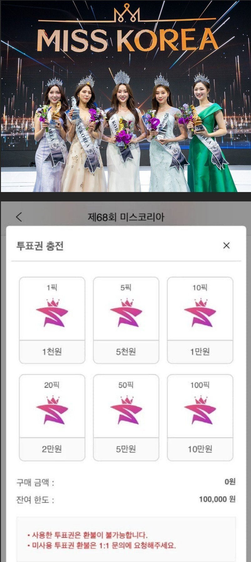 요즘 미스코리아 투표권 근황 ㄷㄷㄷㄷ