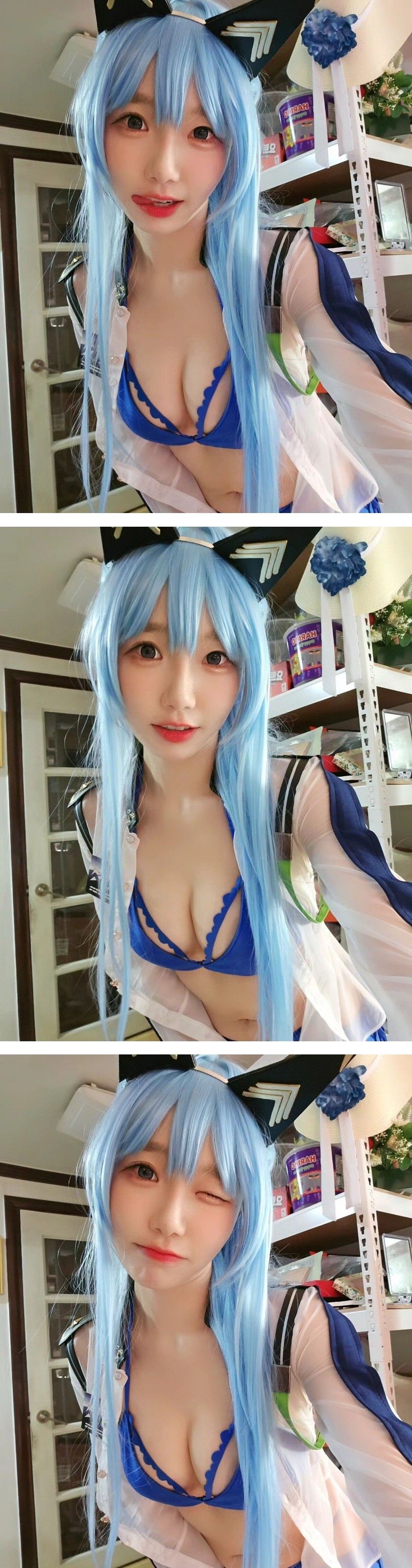 [수련수련 마이부] 코스프레 합방 가슴골 파티