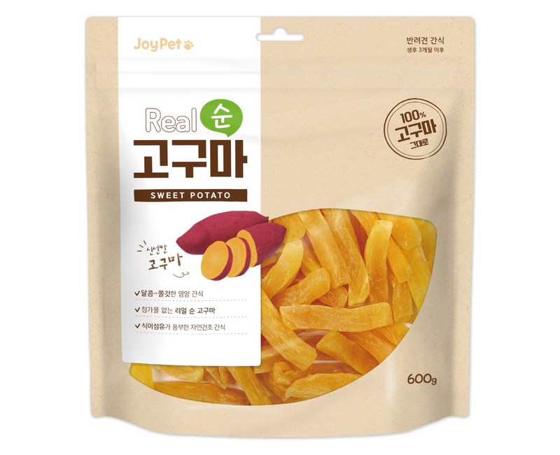 조이펫 강아지 리얼 순 건조간식, 고구마, 600g, 1개