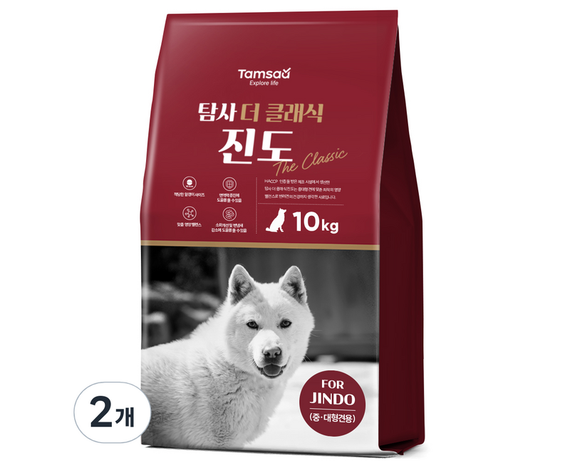 탐사 클래식 진도 사료, 10kg, 2개