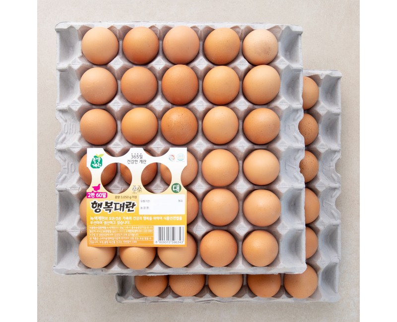 녹색계란 대란, 30구, 2개