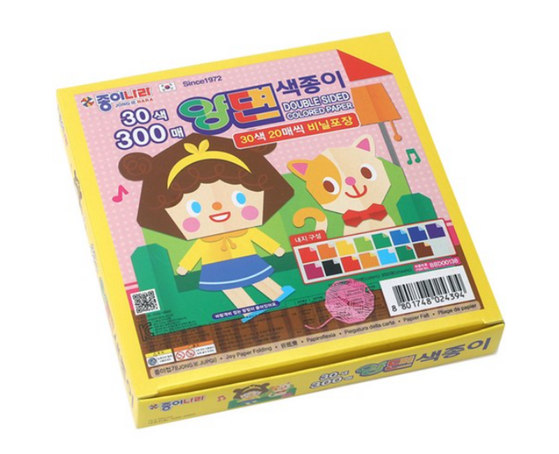 종이나라 양면색종이, 30색, 300매