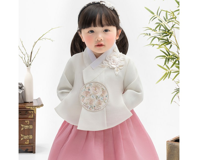 금동이 여아용 여당의장미보 아동한복세트 AW128