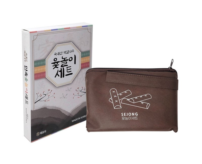 세종사 박달나무 민속윷놀이세트, 혼합색상, 1세트