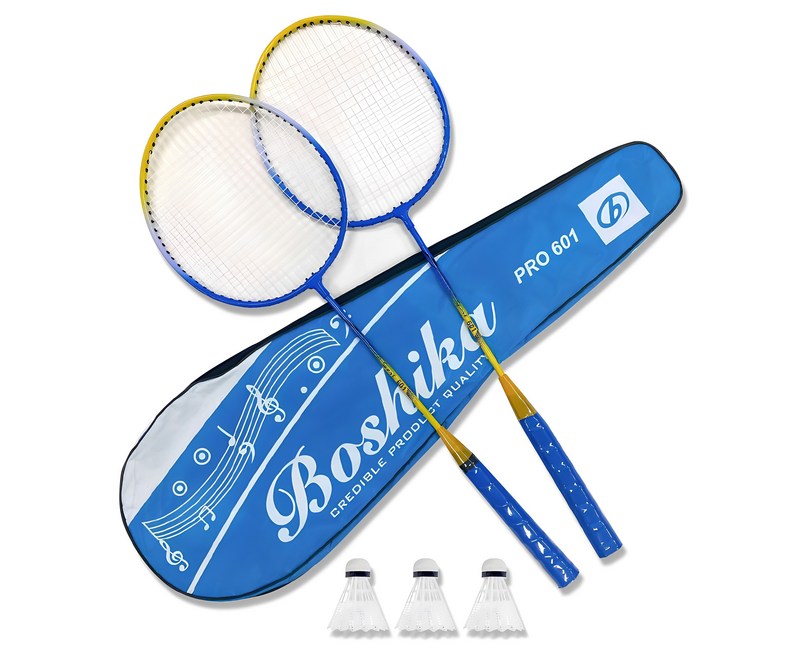 배곧스포츠 배드민턴 라켓 PRO 601+ 셔틀콕 3개 + 라켓가방 세트 블루, PRO 601, 1세트