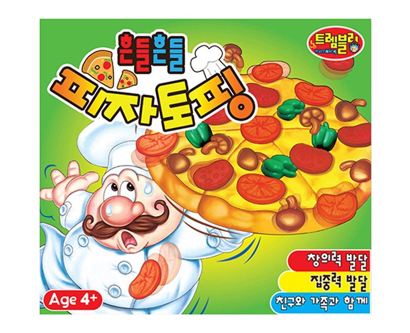 애들랜드 흔들흔들 피자토핑 보드게임, 혼합색상, 1개