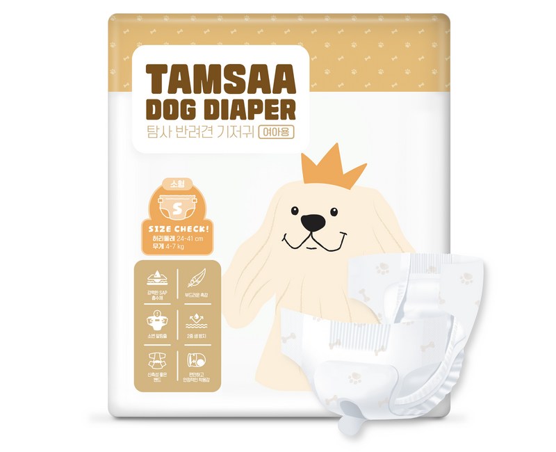 탐사 반려동물 여아용 기저귀 30매, 소형, 1개, 30개입