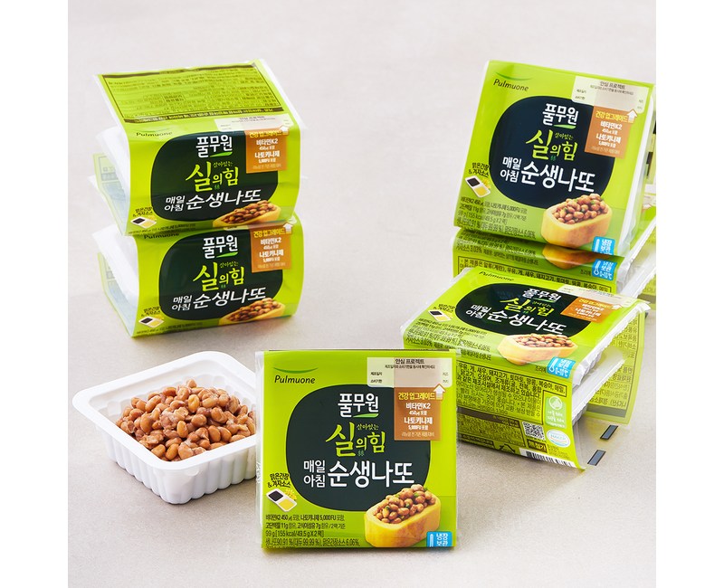 풀무원 실의 힘 매일아침 순생나또 12개입, 594g, 1개