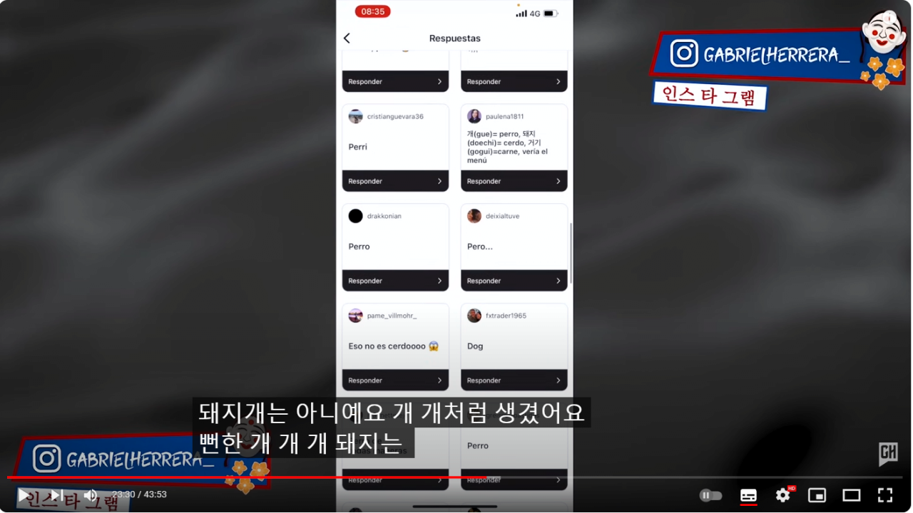 한국 여행 와서 개고기를 먹었다는 베네수엘라 유튜버