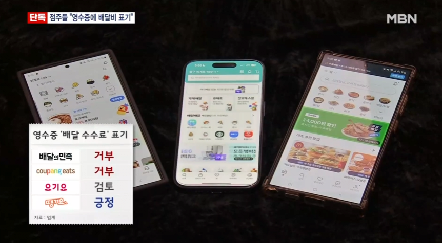 배달앱 점주들, '영수증에 배달수수료 표기' 추진