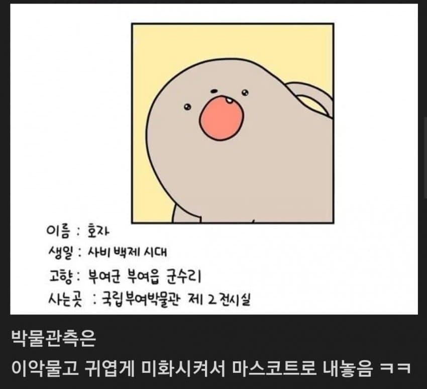 부여박물관의 마스코트..