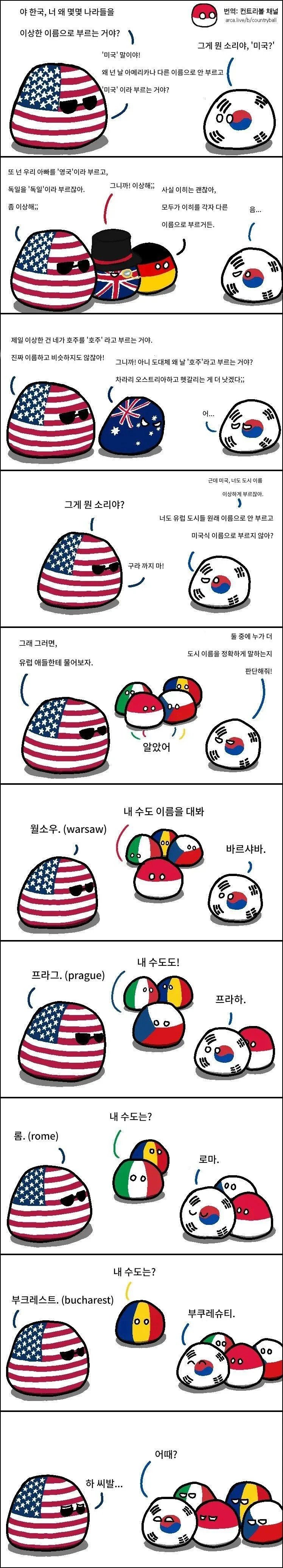한국이 자기들을 부르는 명칭에 불만이 있는 미국