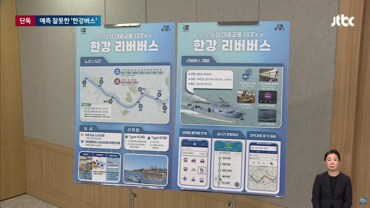 700억 들인 한강수상버스…'급행 54분' 홍보하더니