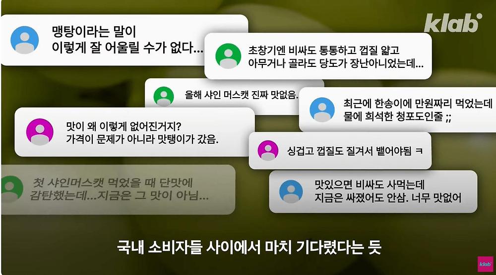 요즘 샤인머스캣 맛이 변한 진짜 이유