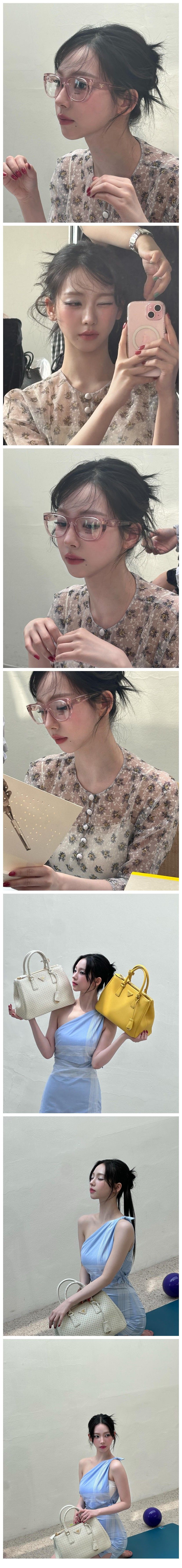 프라다 화보 찍은 에스파 카리나 원오프숄더