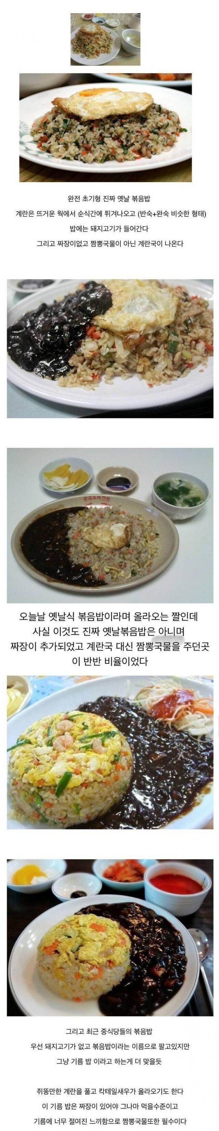 중국집 볶음밥의 퇴화과정