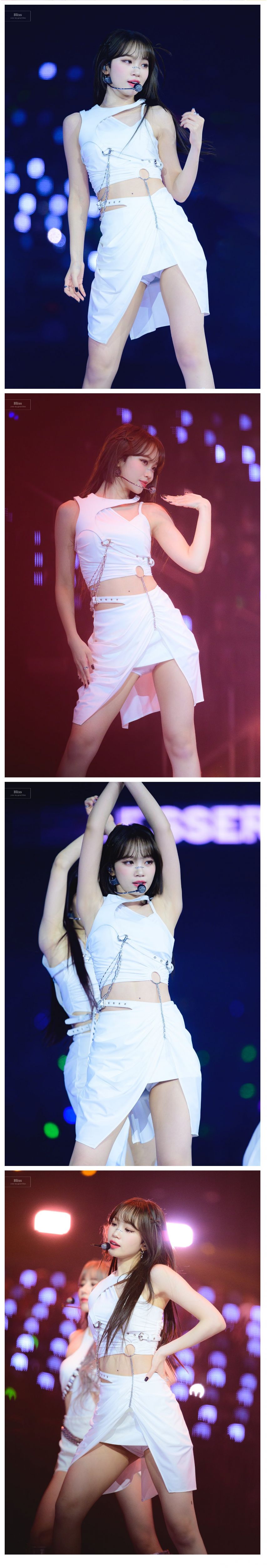 연말의 르세라핌 김채원 순백의 타이트한 속바지