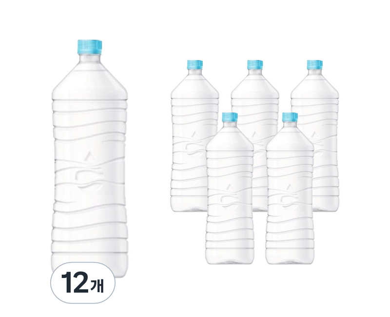 롯데칠성음료 하늘샘 생수 무라벨, 12개, 2L