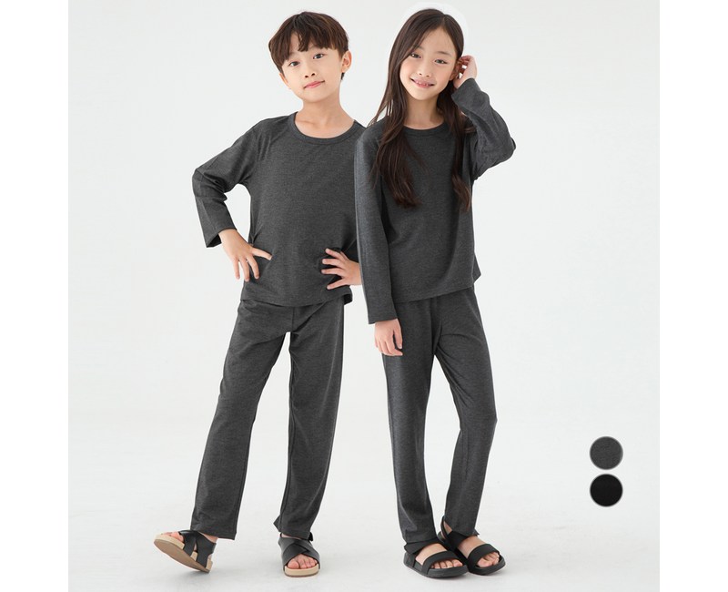 롤리트리 아동용 레이온 스판 긴팔 라운지웨어 세트