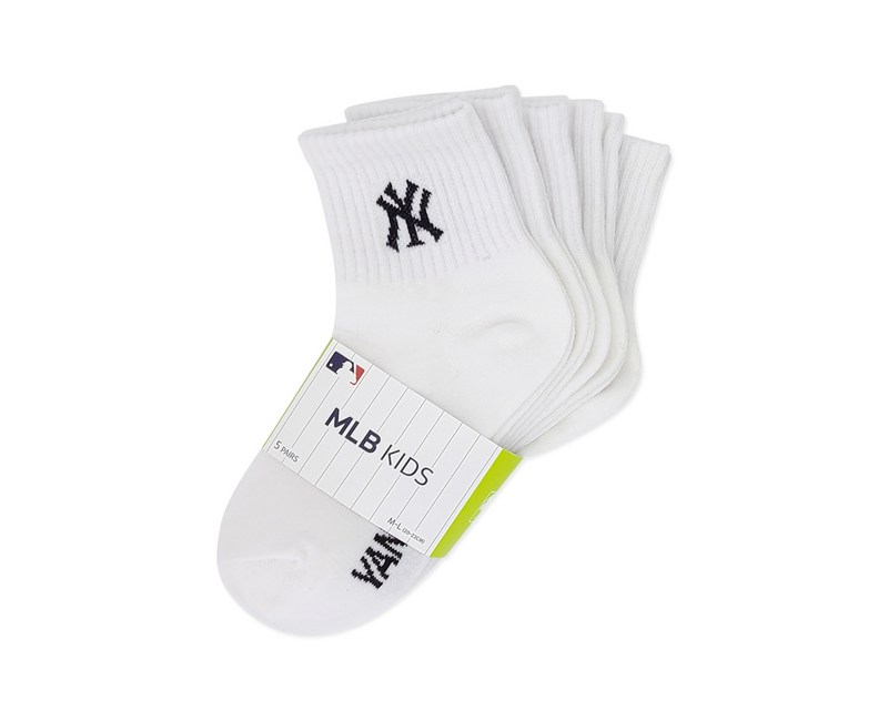 MLB 아동용 빅로고 중목 양말 5족