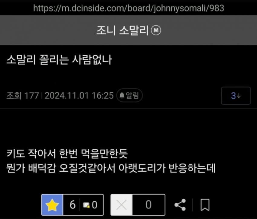조니 소말리 ㄹㅇ 좆된 이유