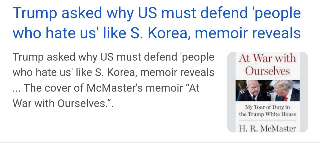 “트럼프 ‘우리 싫어하는 한국, 왜 지켜줘야 하냐’고 말해”