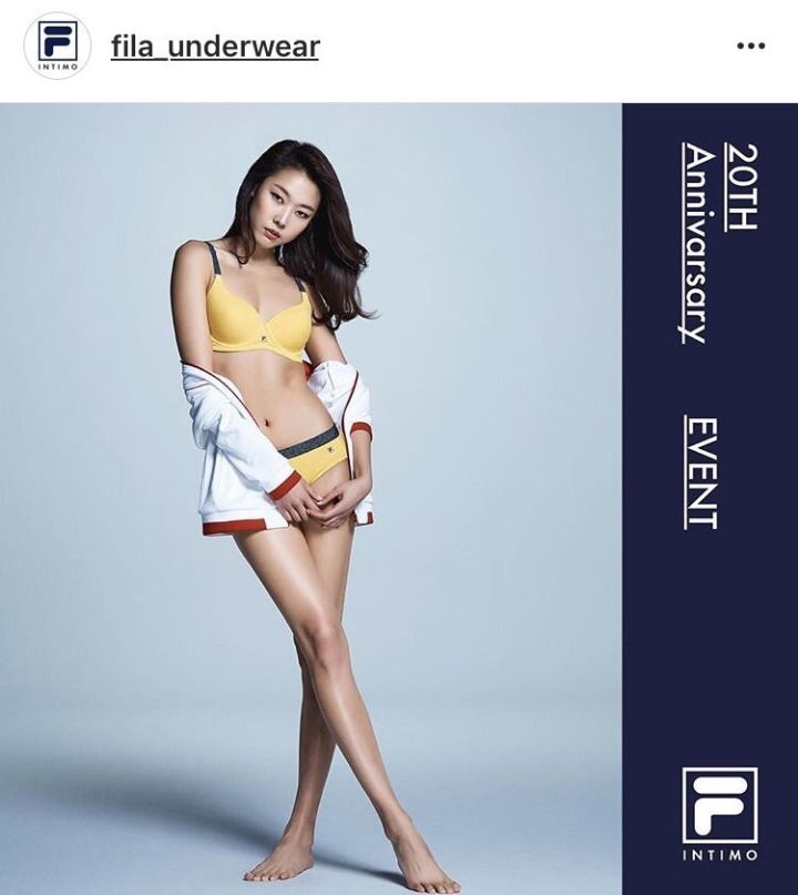 휠라 언더웨어 모델 한혜진