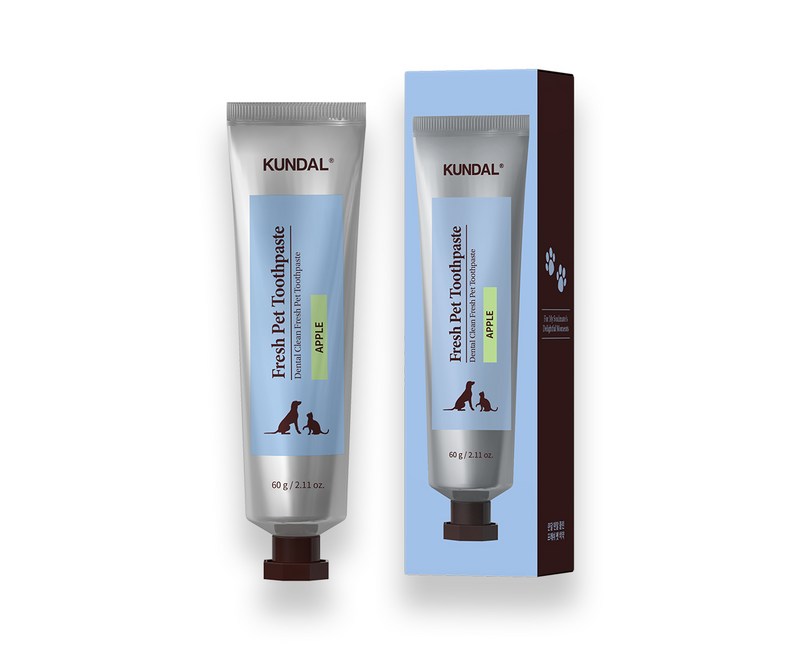 쿤달 반려동물 덴탈 클린 프레쉬 펫 치약 사과향, 60g, 1개