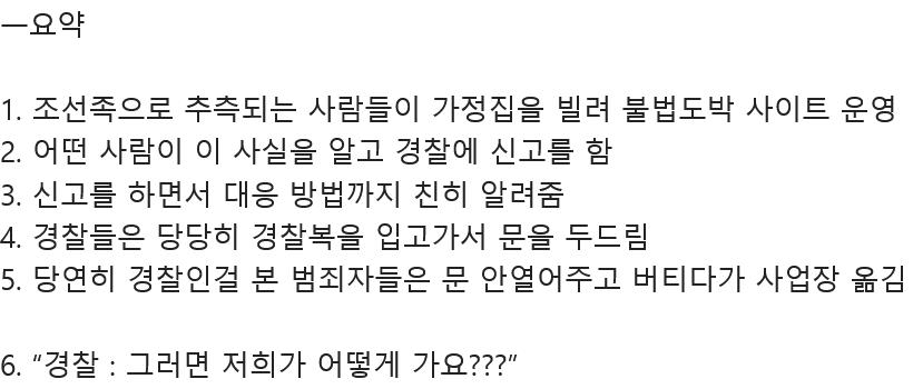 줘도 못 먹는 K-경찰