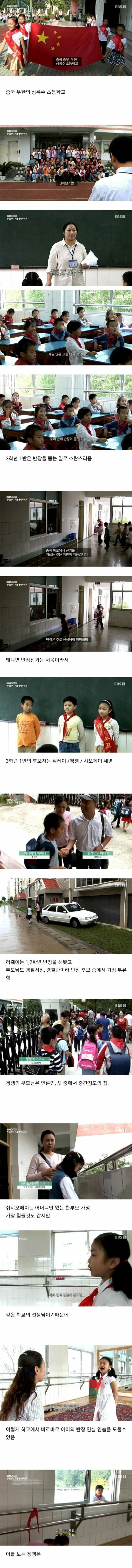 중국에서 처음 시도해 본 초딩 반장선거
