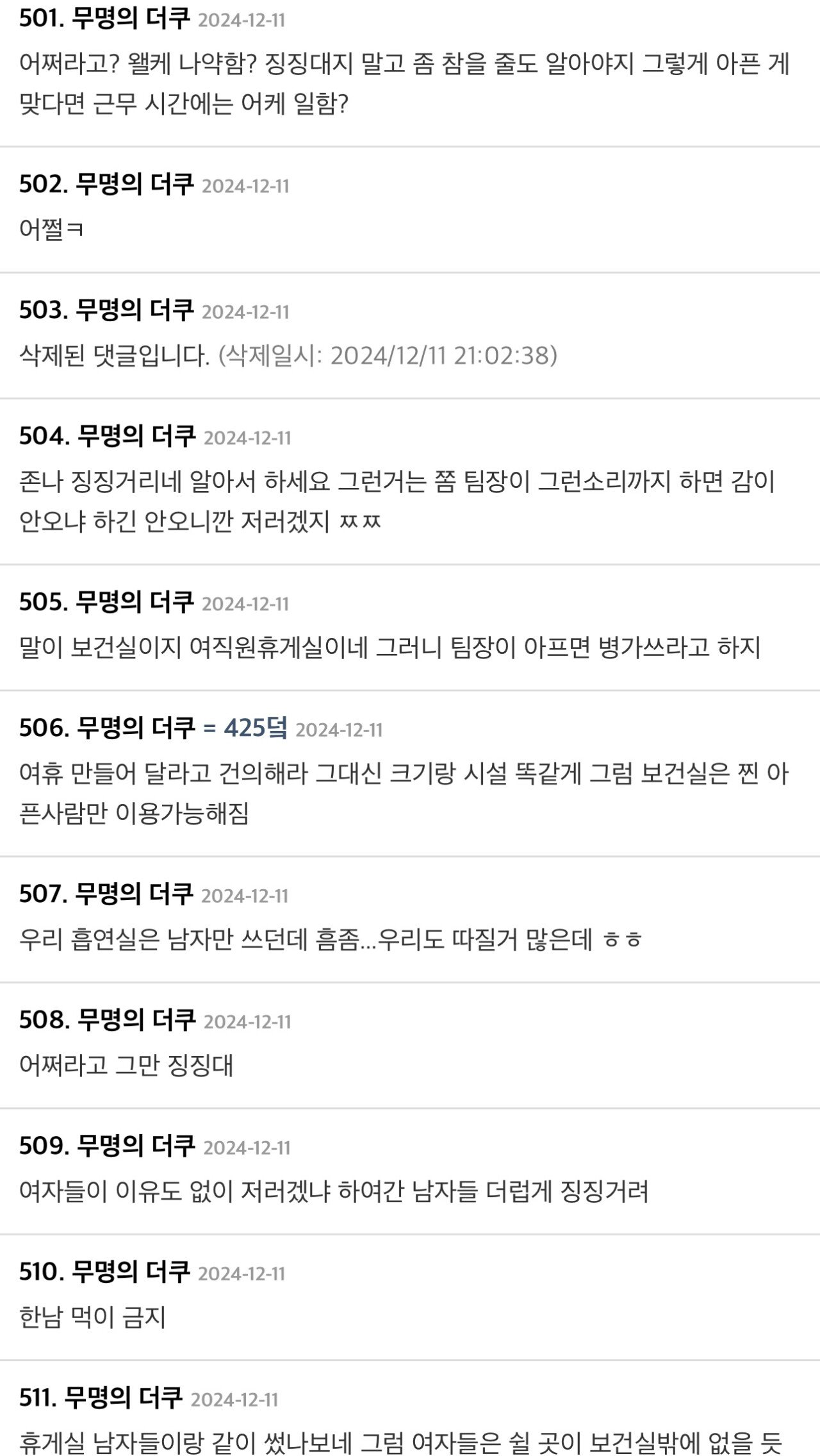 남자 공무원 보건실 사용금지 더쿠 반응 ㄷㄷㄷ