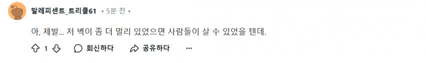 항공기 추락영상을 본 레딧 일부 반응