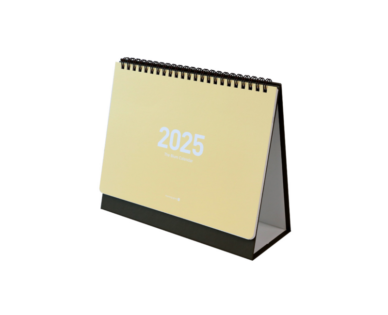 모닝글로리 비움 스탠딩 캘린더 2025 중, 노랑, 1개