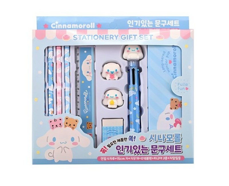 산리오 인기있는 문구 세트 시나모롤, 블루, 1세트