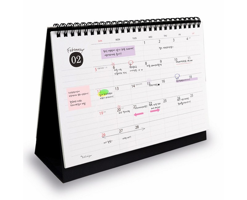 아이씨엘디자인 Desk Scheduler Calendar 2025, 블랙, 1개
