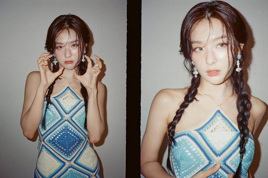 시원한 끈홀터넥 원피스 입은 레드벨벳 슬기 겨드랑이