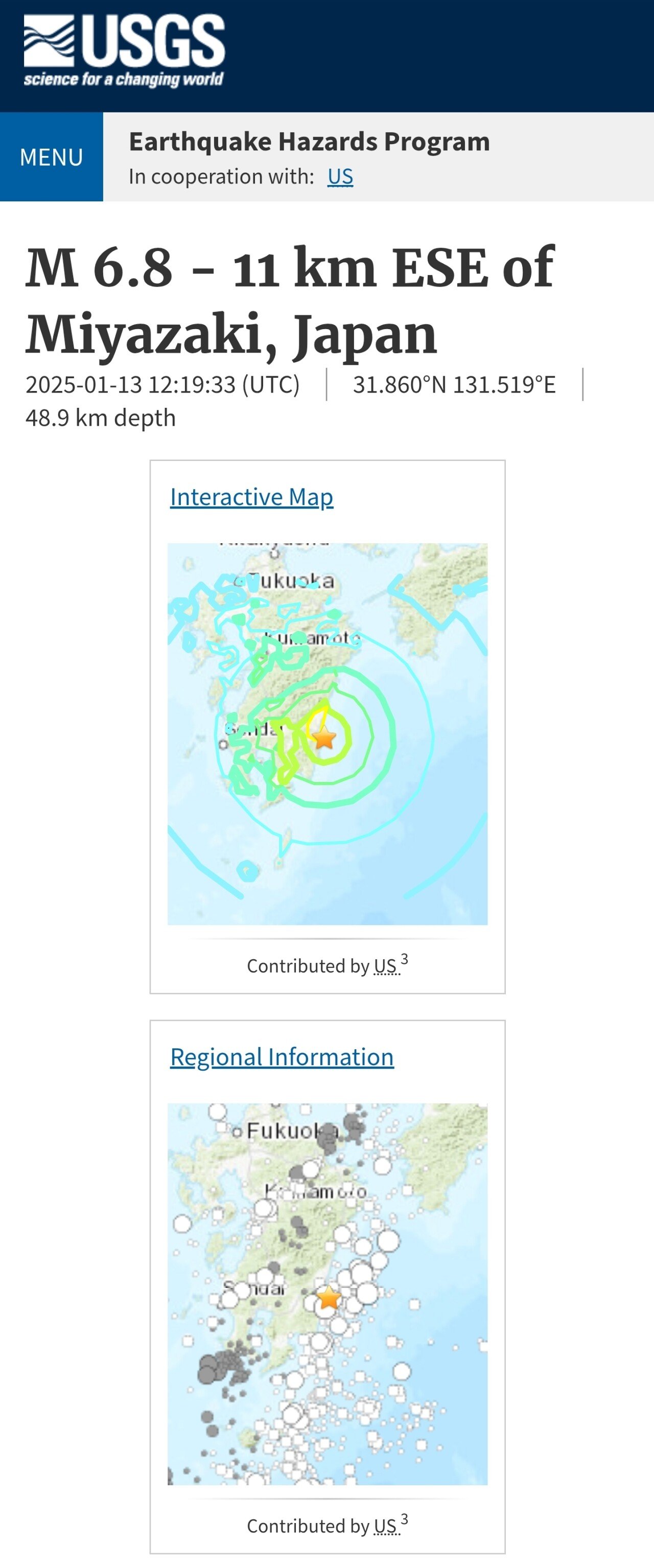 [속보] 일본 미야자키현 규모 6.8 지진 발생, 쓰나미 경보 발령