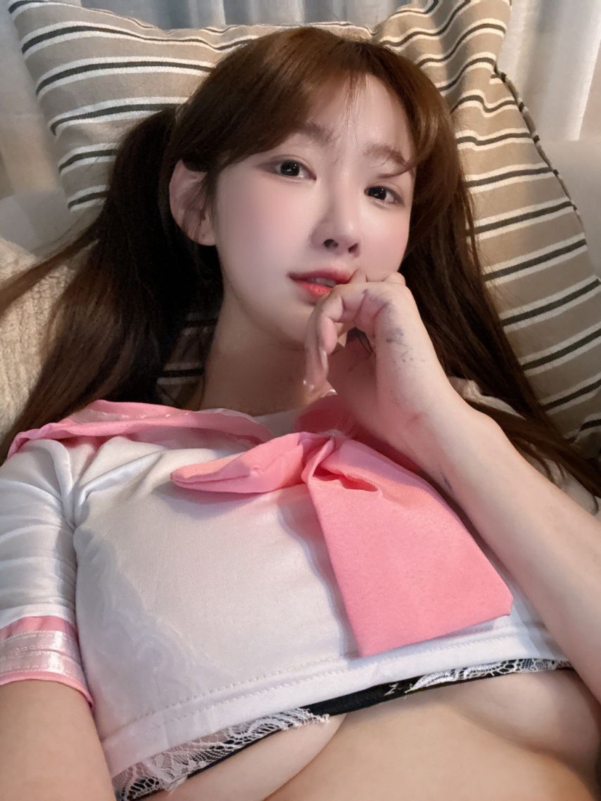(약후) 둘기얏 핑크색 스쿨룩 언더붑