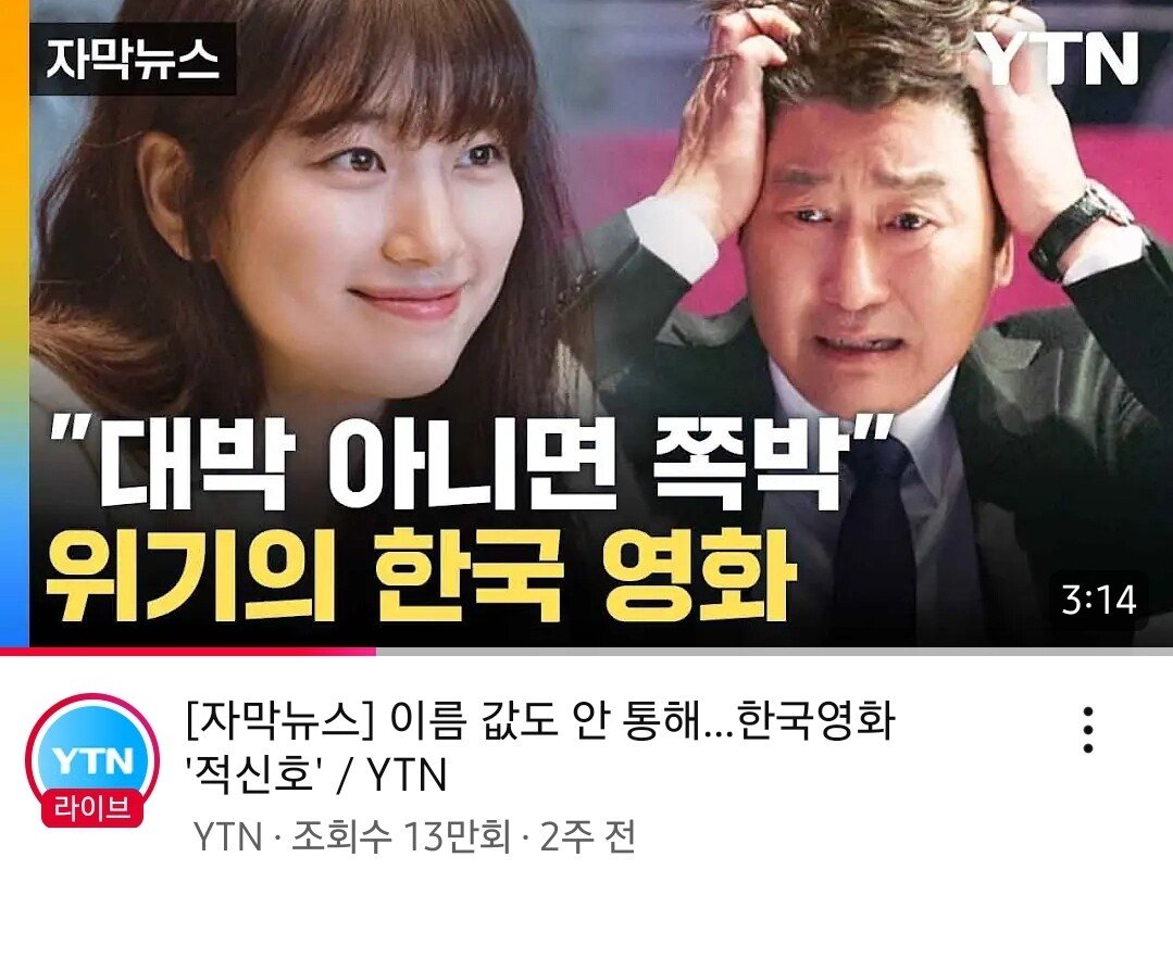매우 심각한 현재 영화계