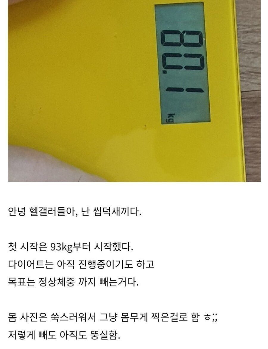 헬스갤러리에 10kg 감량 글 올리자 달린 댓글 ㅋㅋ