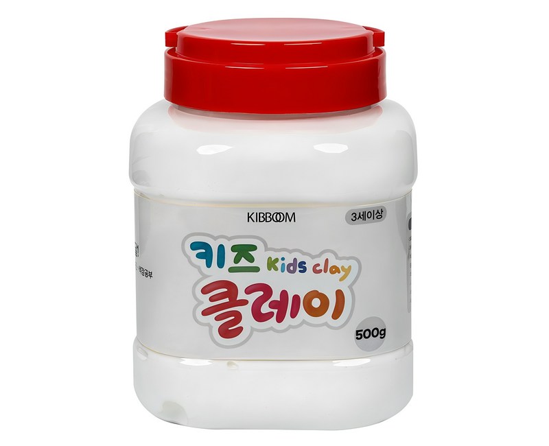 키즈 클레이 버켓, 흰색, 500g, 1개