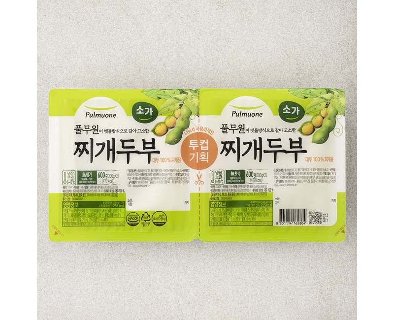 풀무원 소가 찌개두부, 300g, 2개