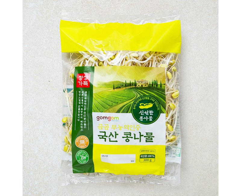 곰곰 무농약인증 국산 콩나물, 300g, 1개