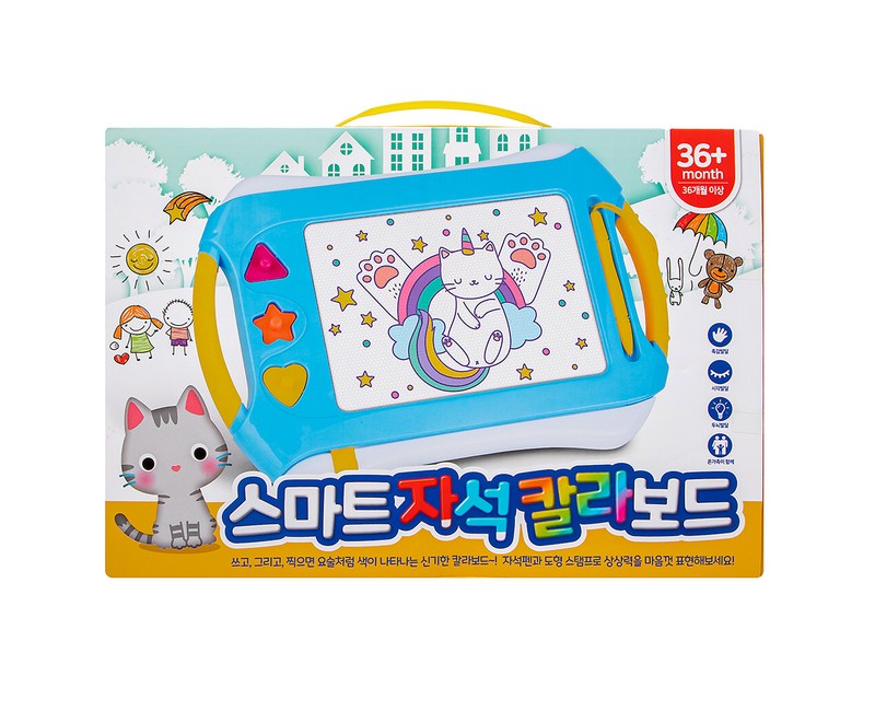 비지엔젤 스마트 자석 칼라보드, 혼합색상, 1개