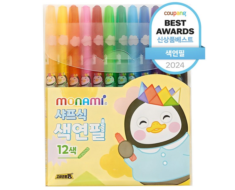 모나미 펭수 샤프식 색연필, 12색, 1개