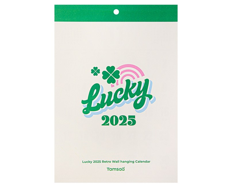 탐사 2025 벽걸이 레트로 걸어두는 캘린더 달력, 그린, 1개