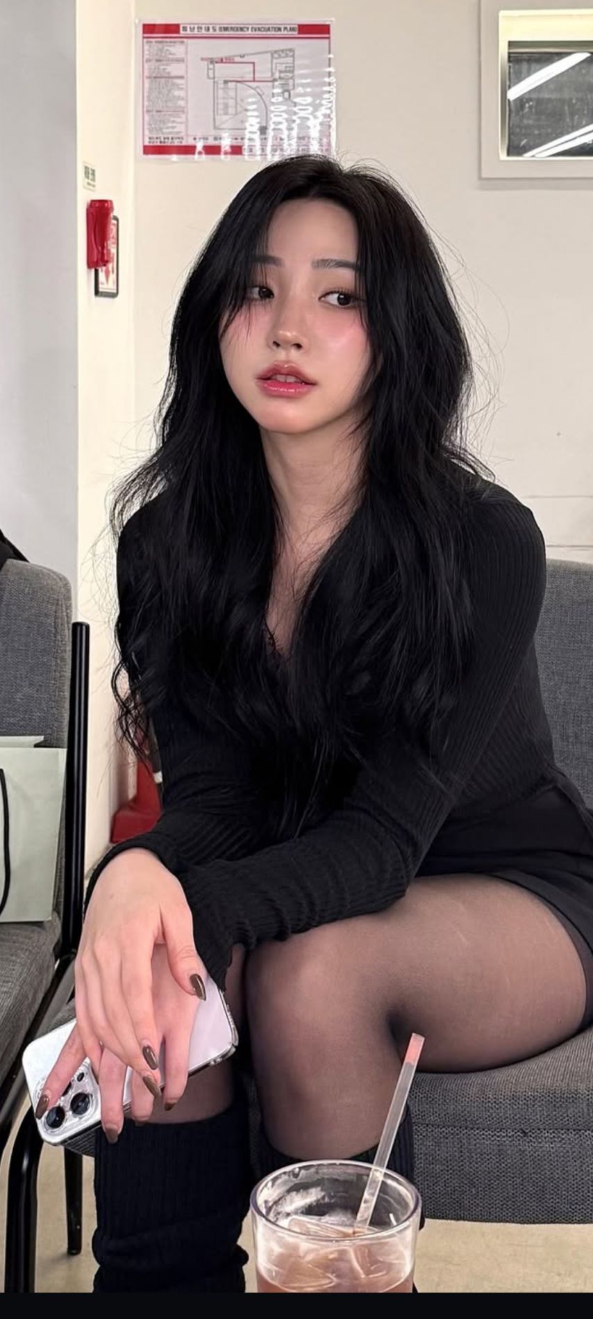 Mallow_ksy black stocking