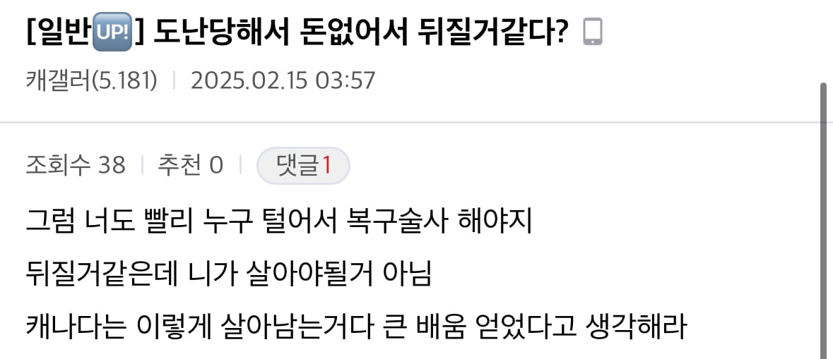 캐나다 워홀갔다가 일주일만에 전재산 털린 디씨인