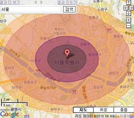 서울에 핵이 떨어진다면 발생하는 피해..